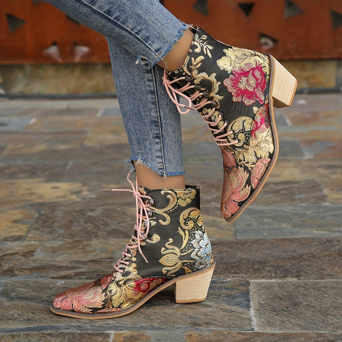 Vintage Floral Cowboy Boots