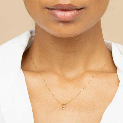 Love letter initial necklace - Gold 18k