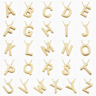 Love letter initial necklace - Gold 18k