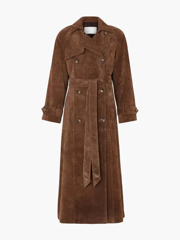Ella | Suede Trench Coat