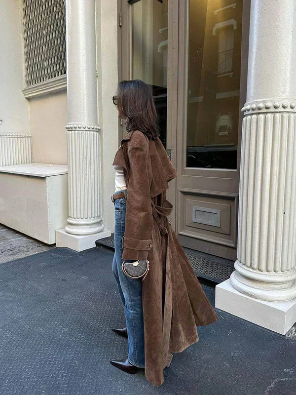Ella | Suede Trench Coat