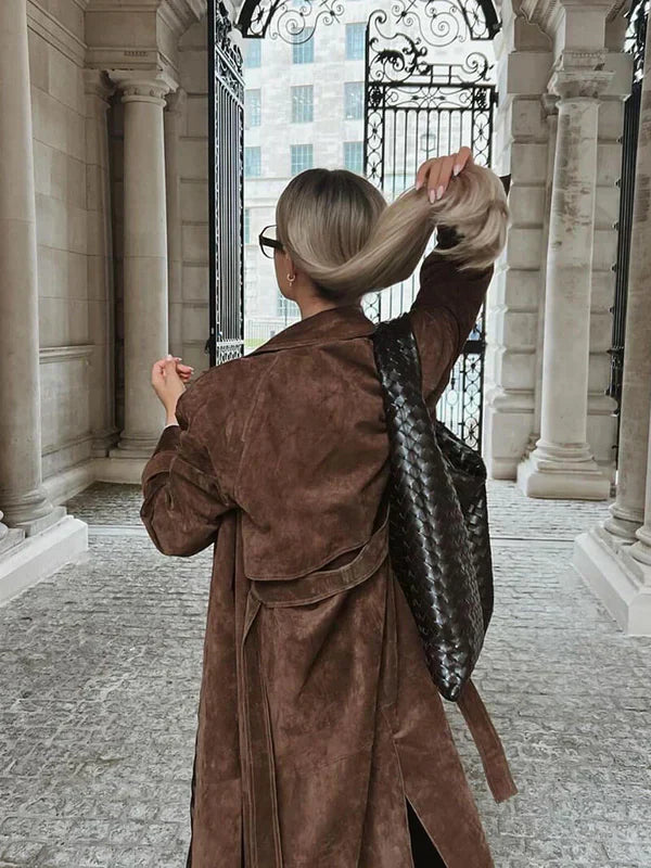 Ella | Suede Trench Coat