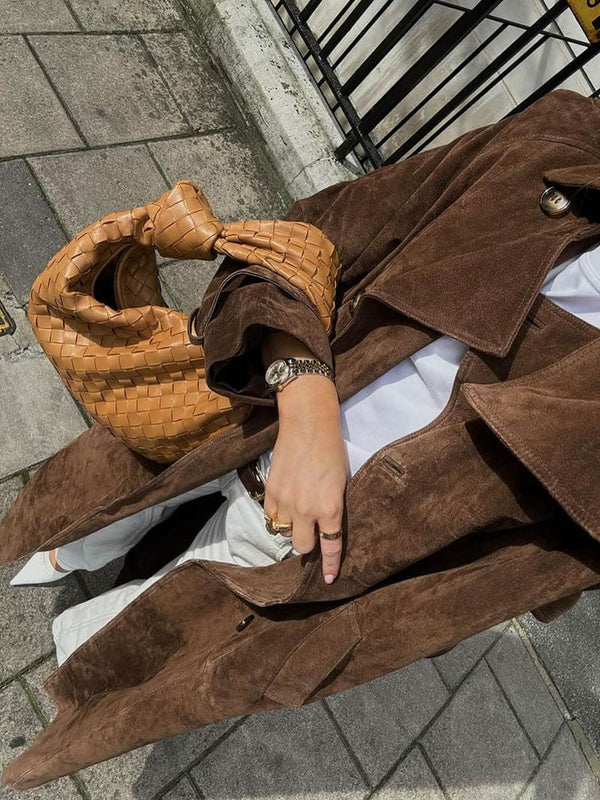 Ella | Suede Trench Coat