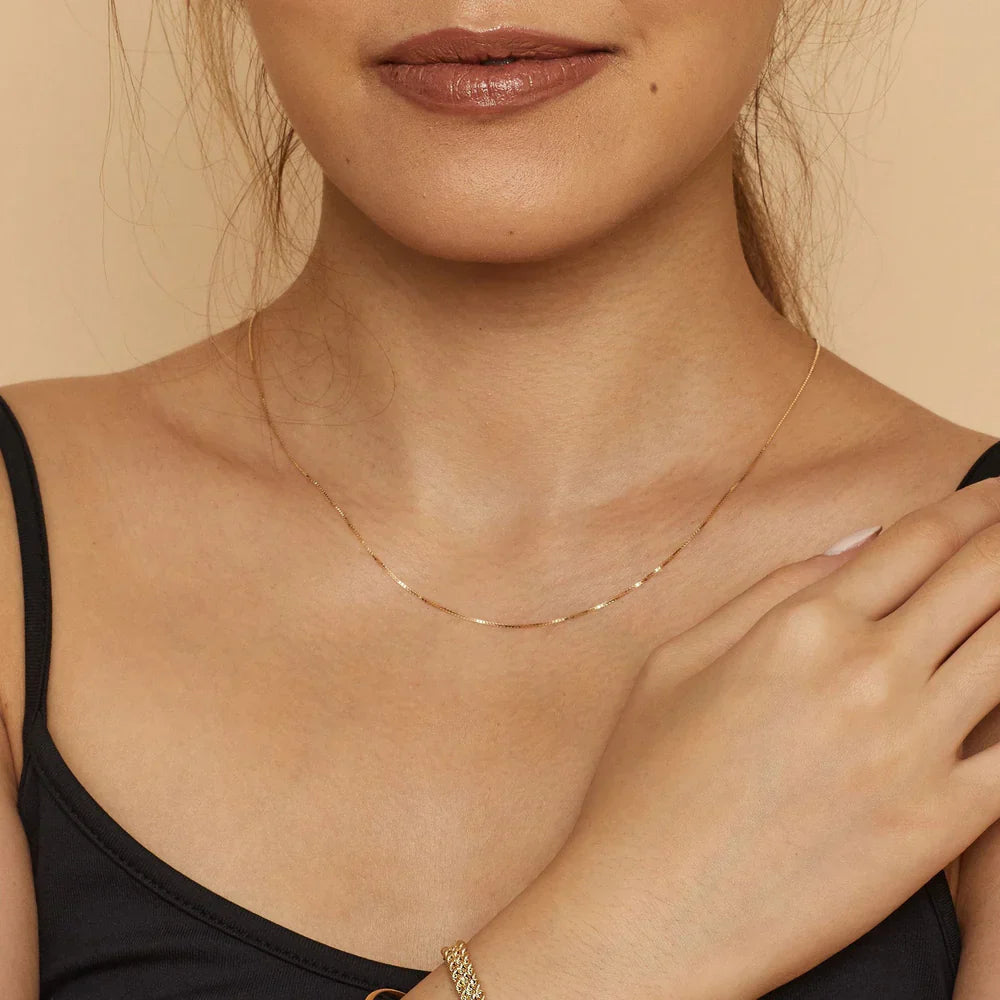 Bodega Box Necklace - Gold 18k