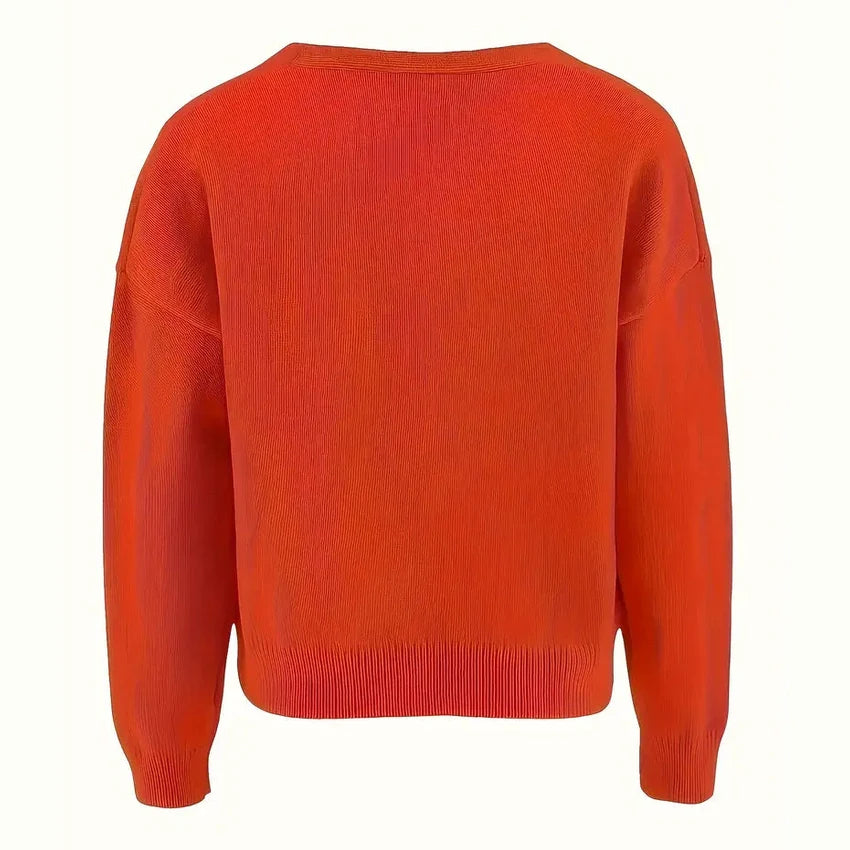 Korina - Elegant Long Sleeve Cardigan With Button