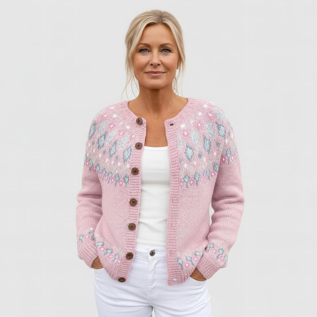 Alice | Loose-Knit Cardigan with Pattern