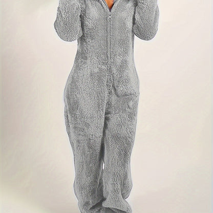 Luna™ | Fuzzy Hooded Pajama Jumpsuit