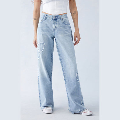 Light Indigo Bow Jeans