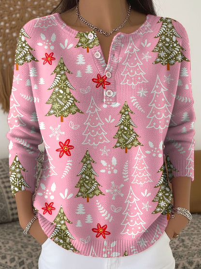 Lena SnowCharm™ Holiday Button Sweater