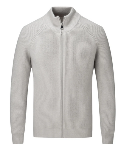 Four Seasons Merino Wool Zipped Cardigan