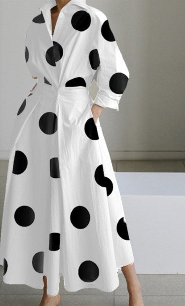 Esther™ | Elegant Spring Shirt Dress with Cotton Collar