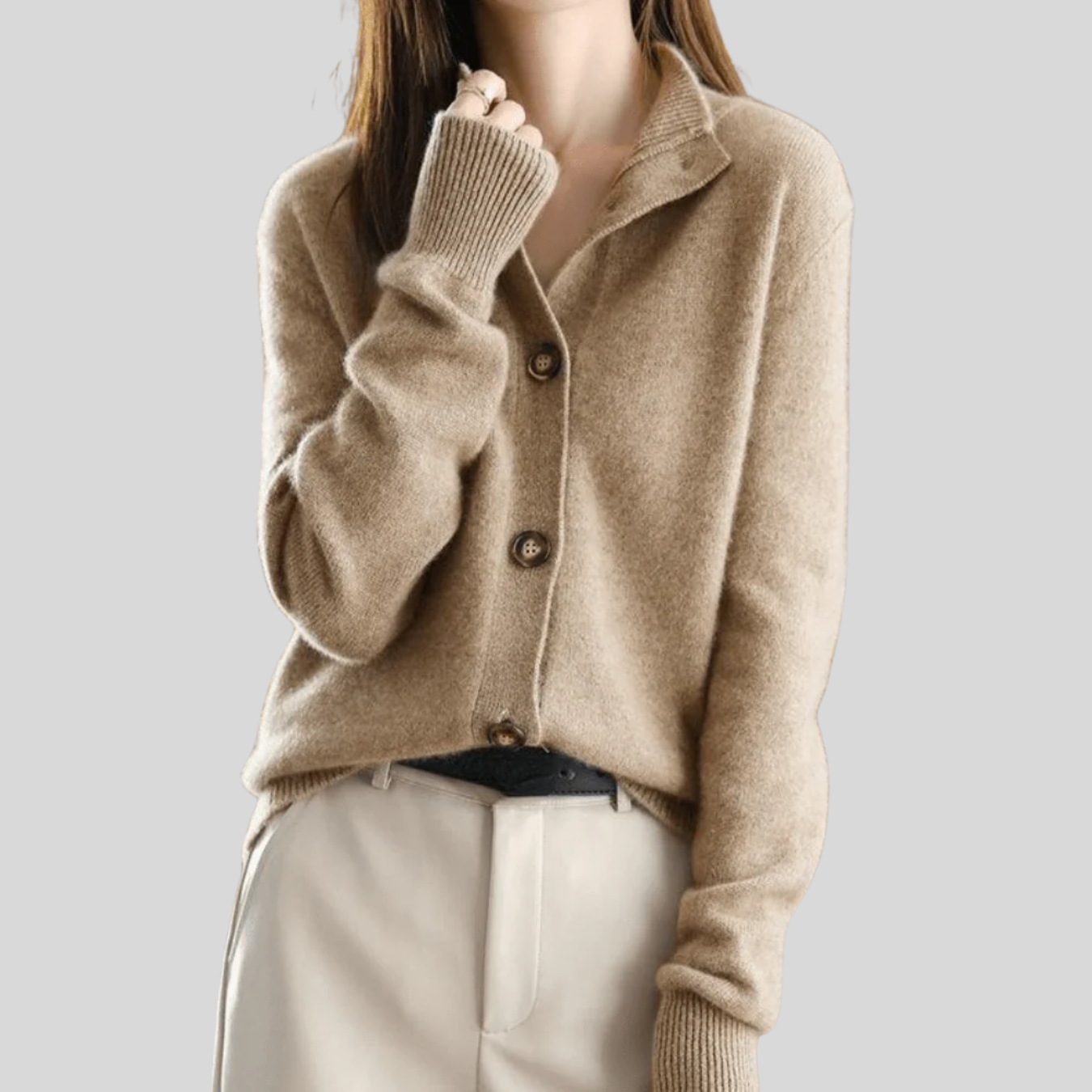 Claire | Retro-Style Cashmere Cardigan