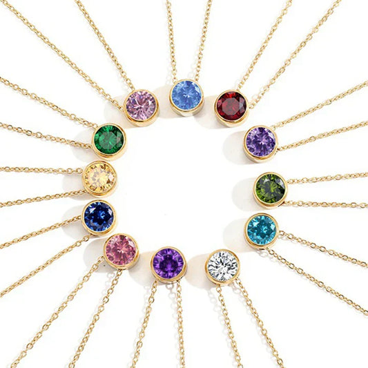 Lunaria Gemmara Birthstone Necklace | Gold 18k