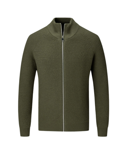 Four Seasons Merino Wool Zipped Cardigan