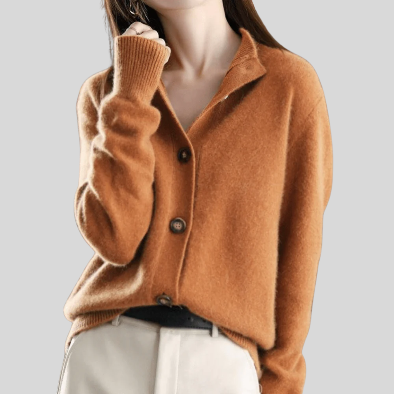 Claire | Retro-Style Cashmere Cardigan