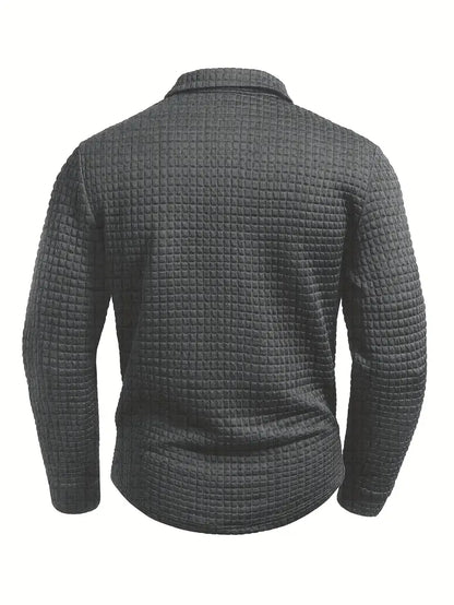 Ribbed Polo Sweater