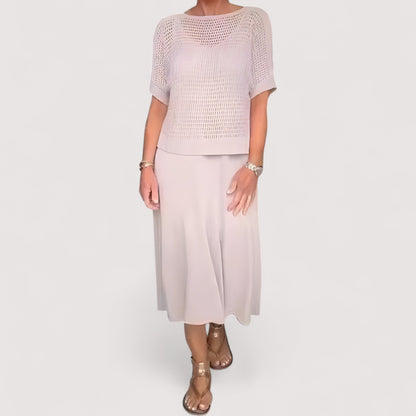 Claudia™ | Summer dress with knitted top
