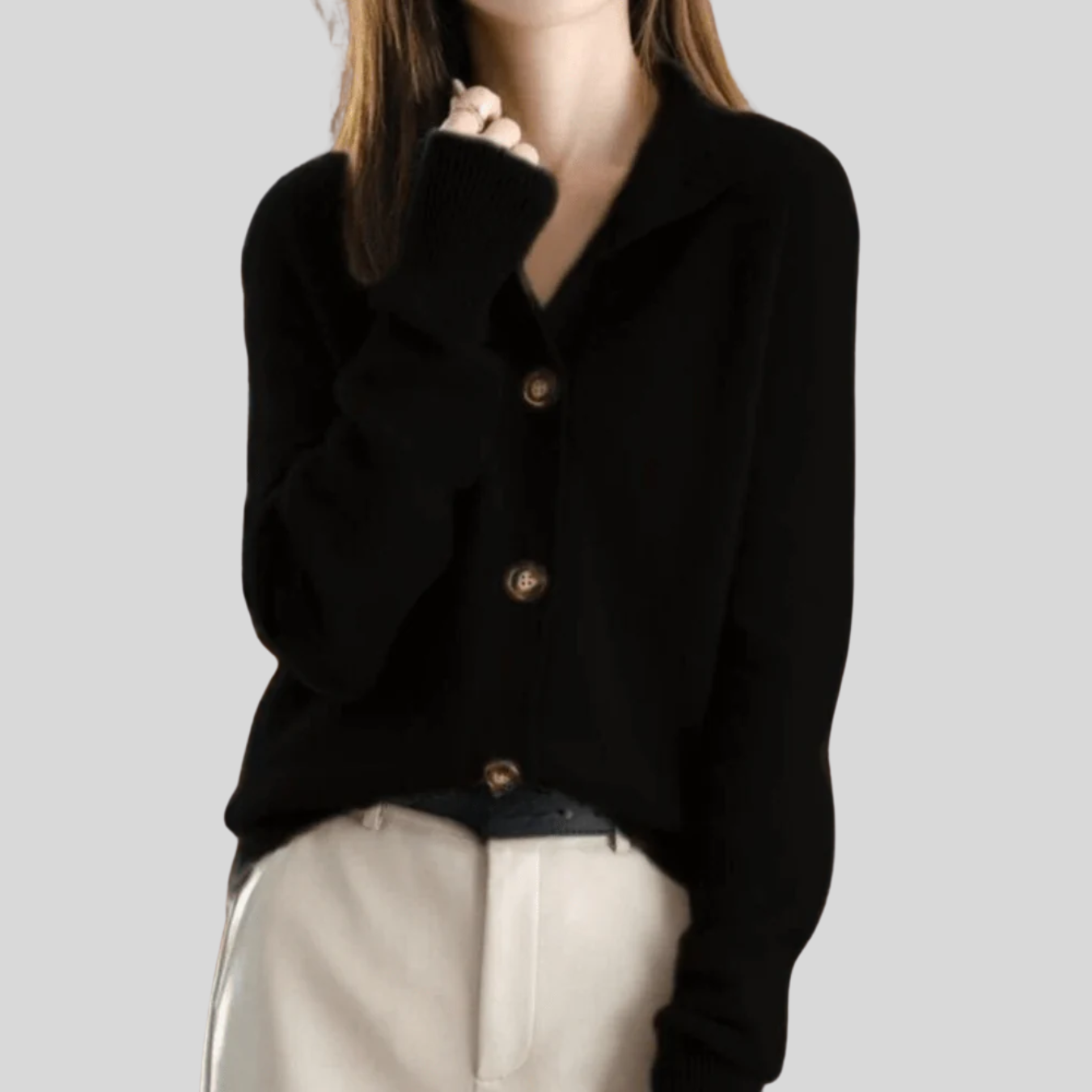 Claire | Retro-Style Cashmere Cardigan