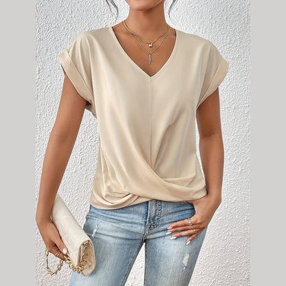 Cleo™ - Casual T-Shirt with Sweetheart Neckline