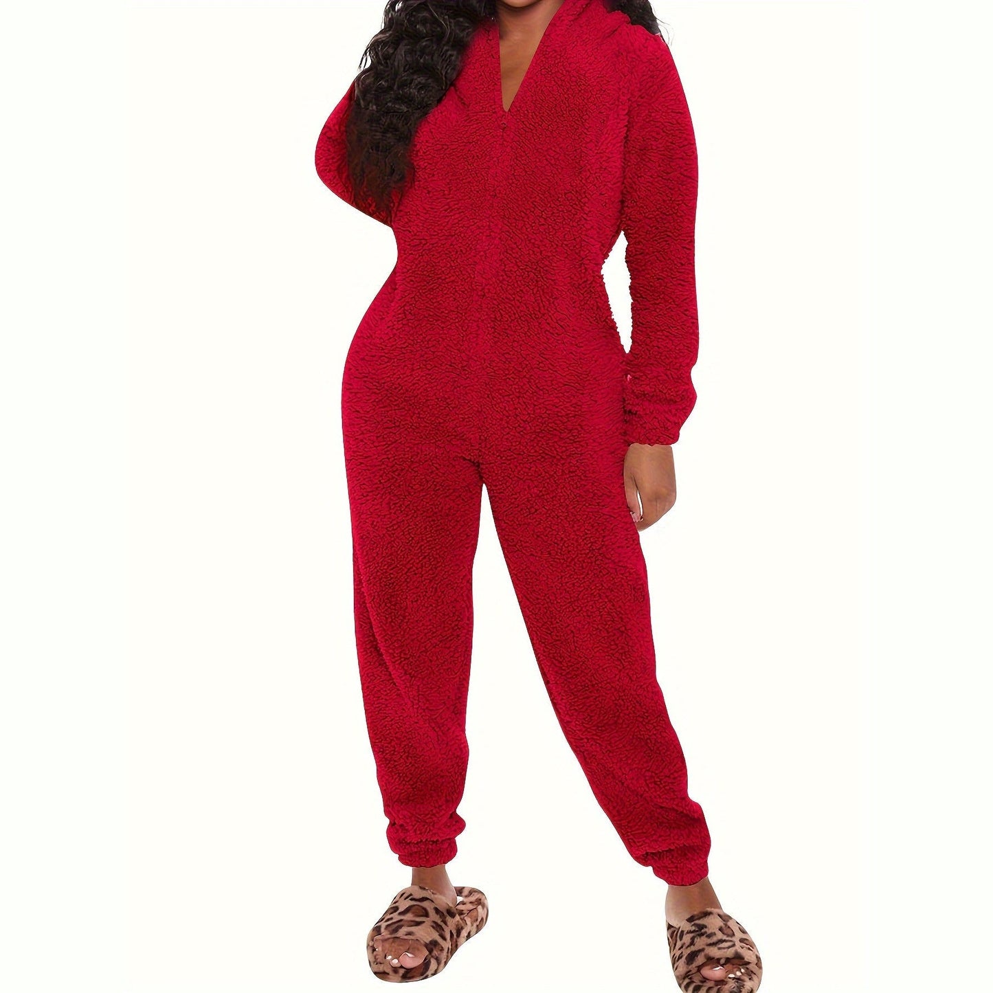 Luna™ | Fuzzy Hooded Pajama Jumpsuit