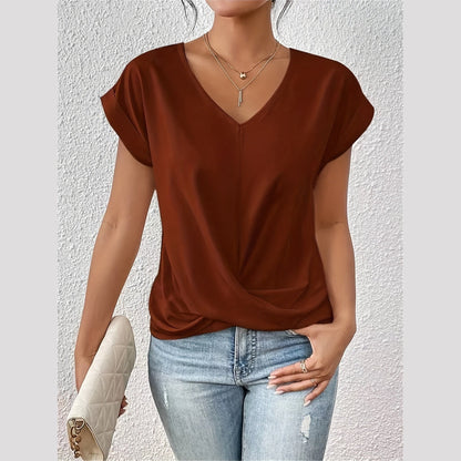 Cleo™ - Casual T-Shirt with Sweetheart Neckline