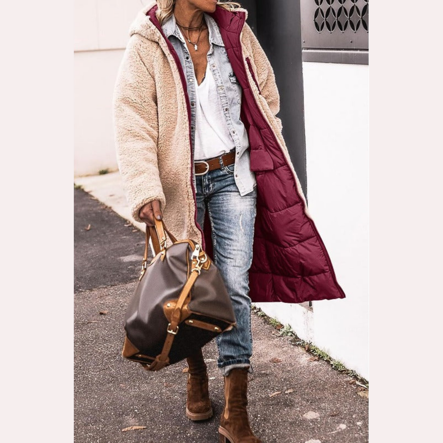 Amelia | Elegant Reversible Coat for Women