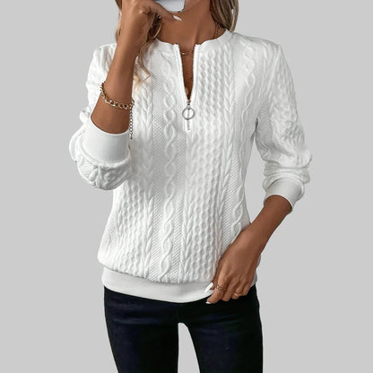 Karoline – Elegant And Comfortable Zip-Up Sweater