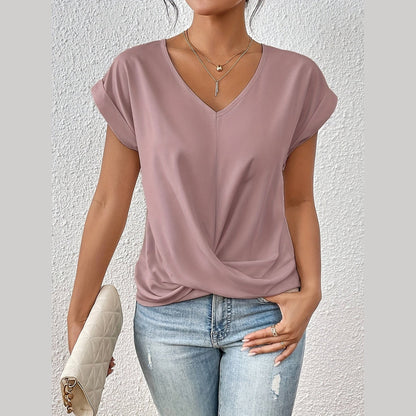 Cleo™ - Casual T-Shirt with Sweetheart Neckline