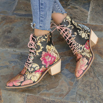 Vintage Floral Cowboy Boots