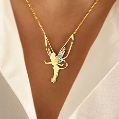 Lucky Fairy Necklace | White Gold 16k