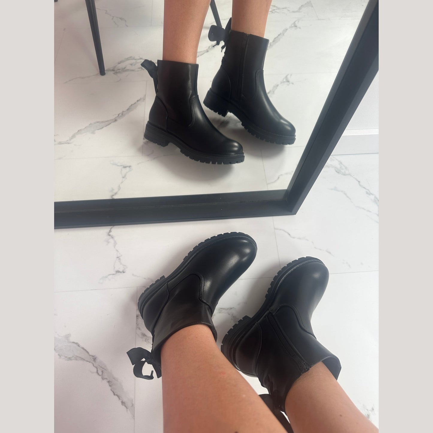 Bow Black Boots