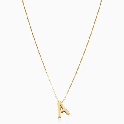 Love letter initial necklace - Gold 18k