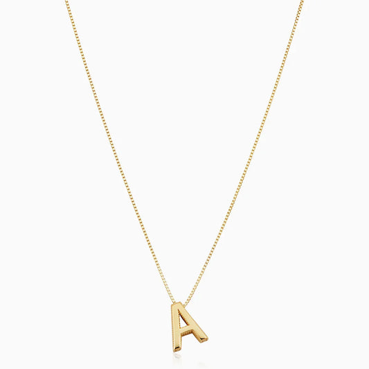 Love letter initial necklace - Gold 18k