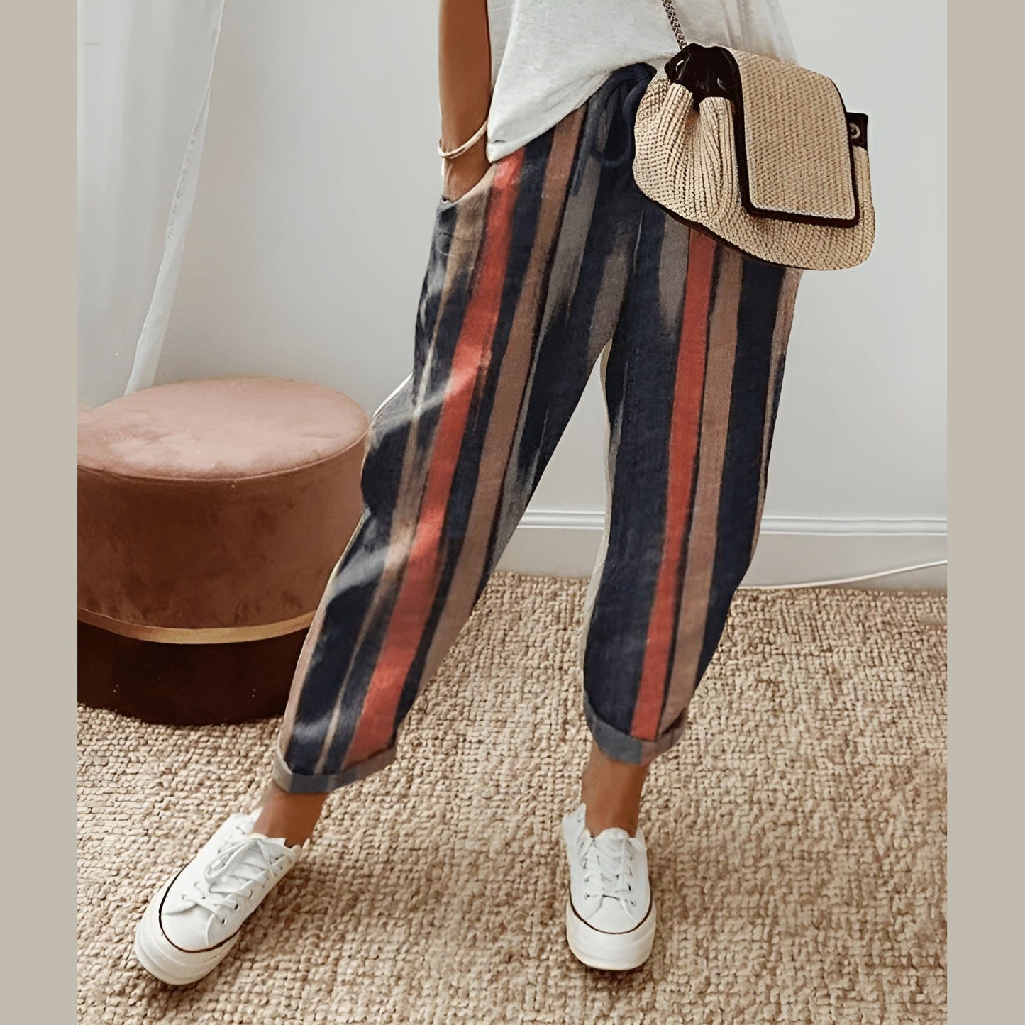 Elisa | Chic Cotton Linen Trousers