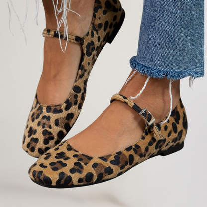 Rosetta - Ballerine Leopardate in Pelliccia Plush
