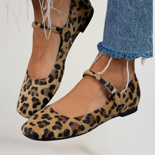 Rosetta - Ballerine Leopardate in Pelliccia Plush