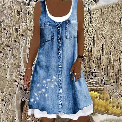 Sofia™ | Soft and Elegant Denim Dress