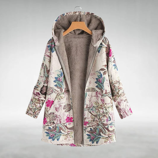 Anne | Stylish Floral Fleece Jacket
