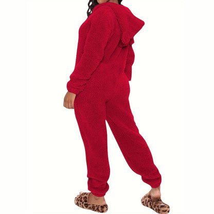 Luna™ | Fuzzy Hooded Pajama Jumpsuit