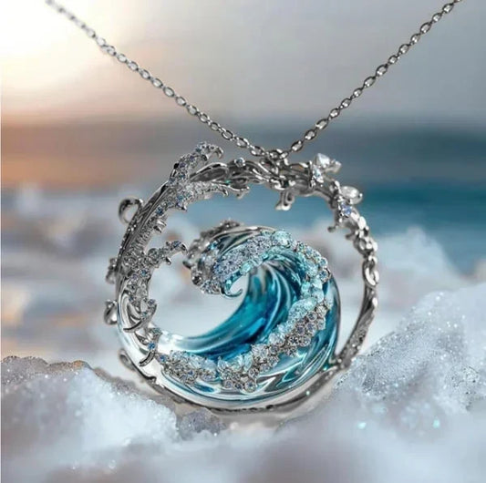 Azure Pledge Necklace | White Gold 18k