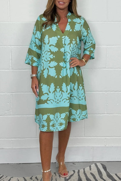Gisella | Elegant Printed Midi Dress
